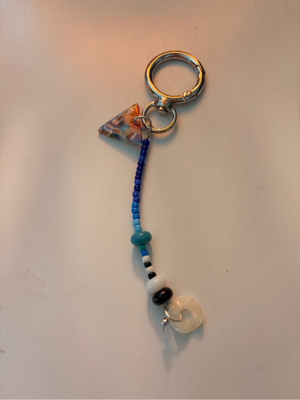 LileeLoo Beaded Blue Multicolor Keychain Charm